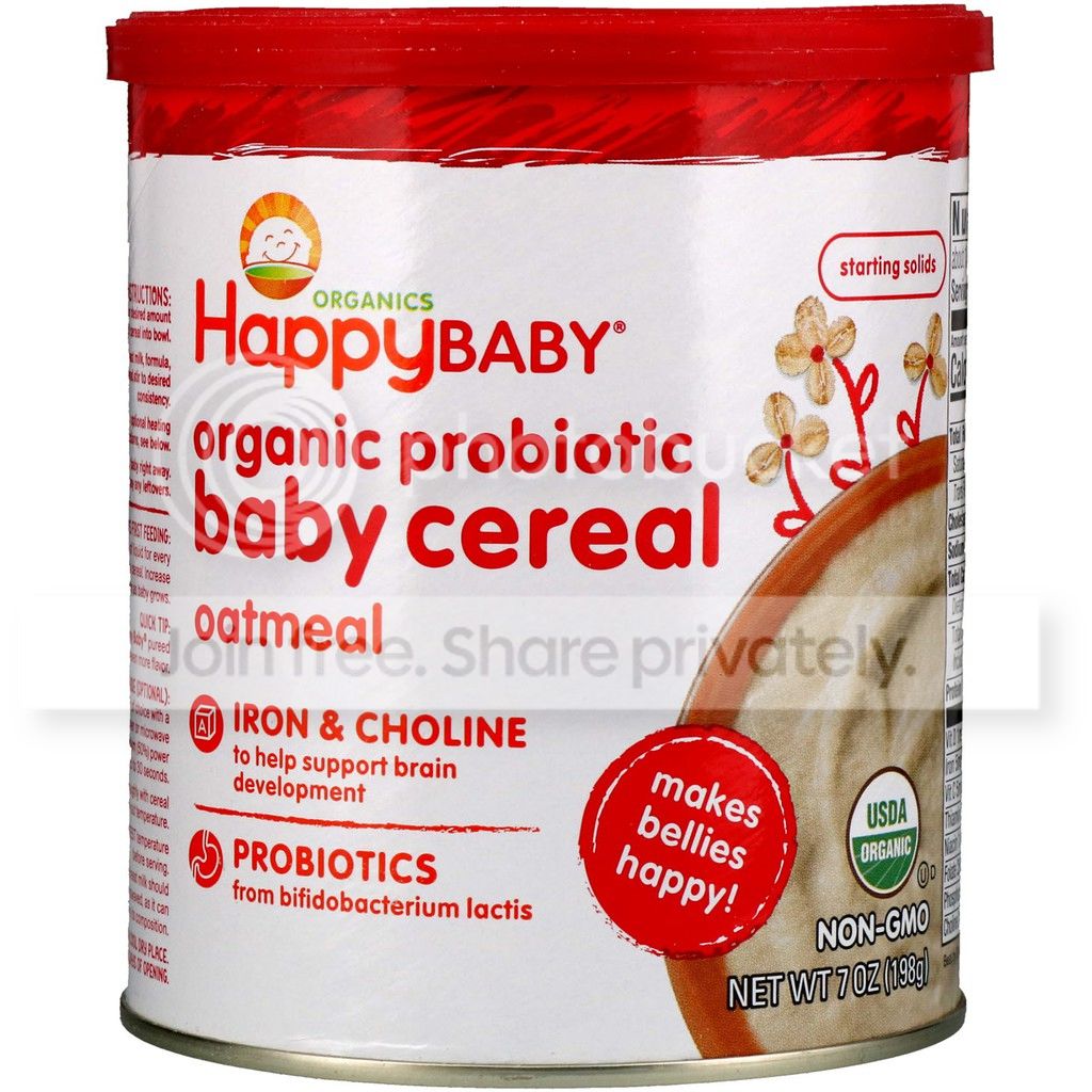 happy baby probiotic oatmeal