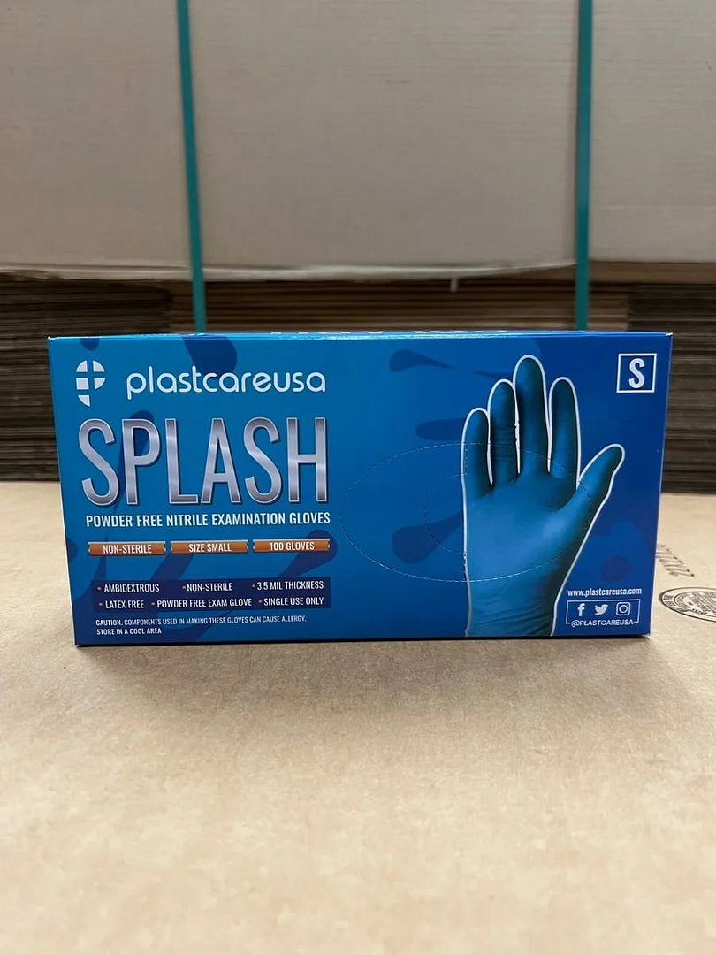 UP TO 1000 PlastcareUSA Medical Splash Nitrile Examination Gloves,Blue ALL SIZES