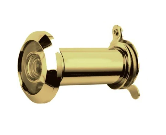 Door Viewer Hole Carlisle Brass Standard 180 Degree Plastic Lens Polished Brass