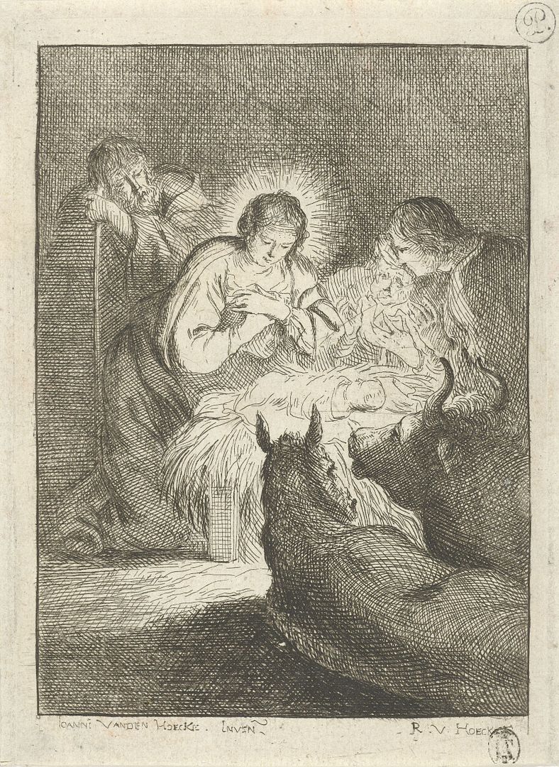 Geboorte van Christus, Robert van den Hoecke, after Jan van den Hoecke, 1632 - 1668