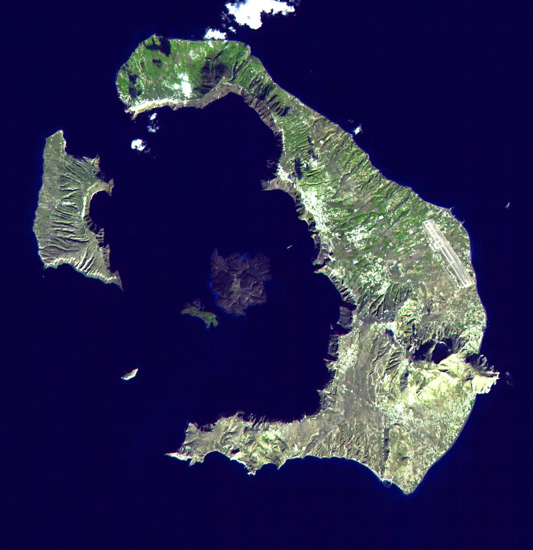 Santorini from above