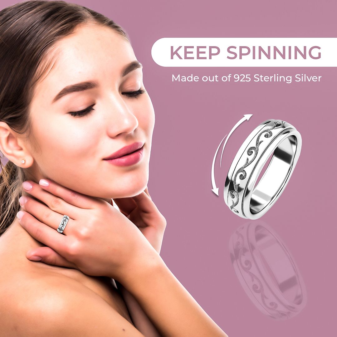 925 Sterling Silver Elegant Weddig Ring Women Jewelry Size 10 Birthday Gifts - Picture 4 of 12