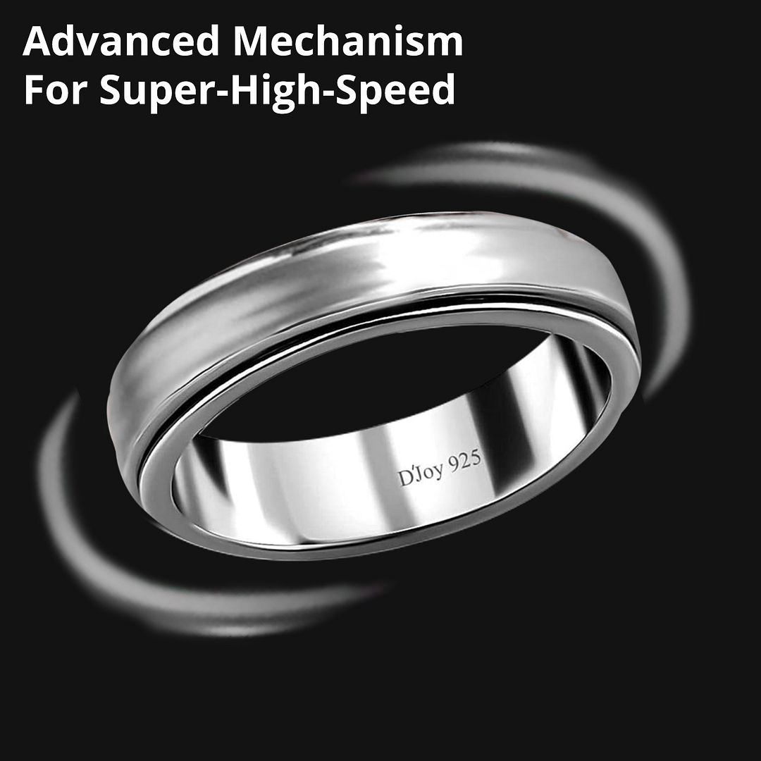 Boho Handmade 925 Sterling Silver Moon Star Spinner Band Ring Gift For Women - Picture 55 of 65