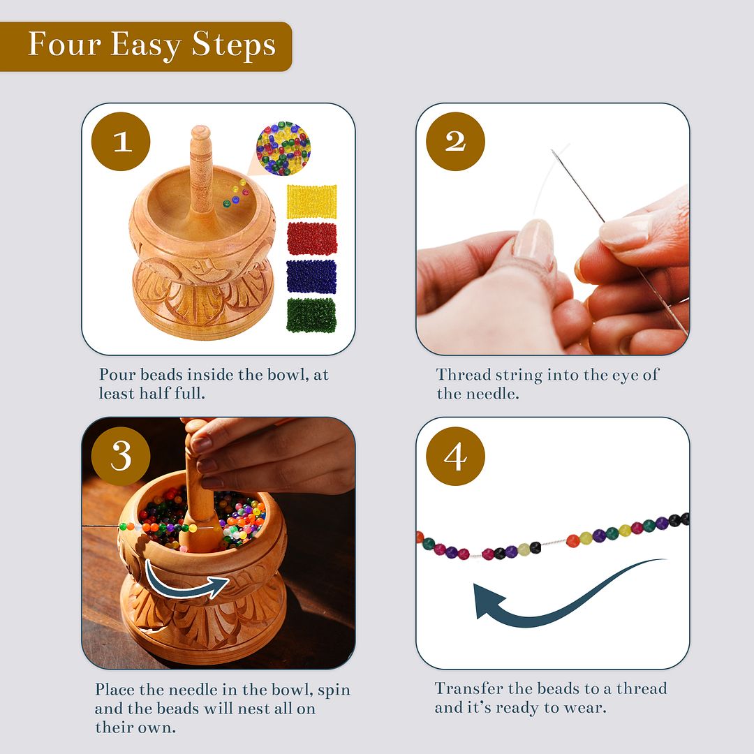 Bead Spinner Kit with 2 Big Eye Needles & Accessories - Picture 43 of 64