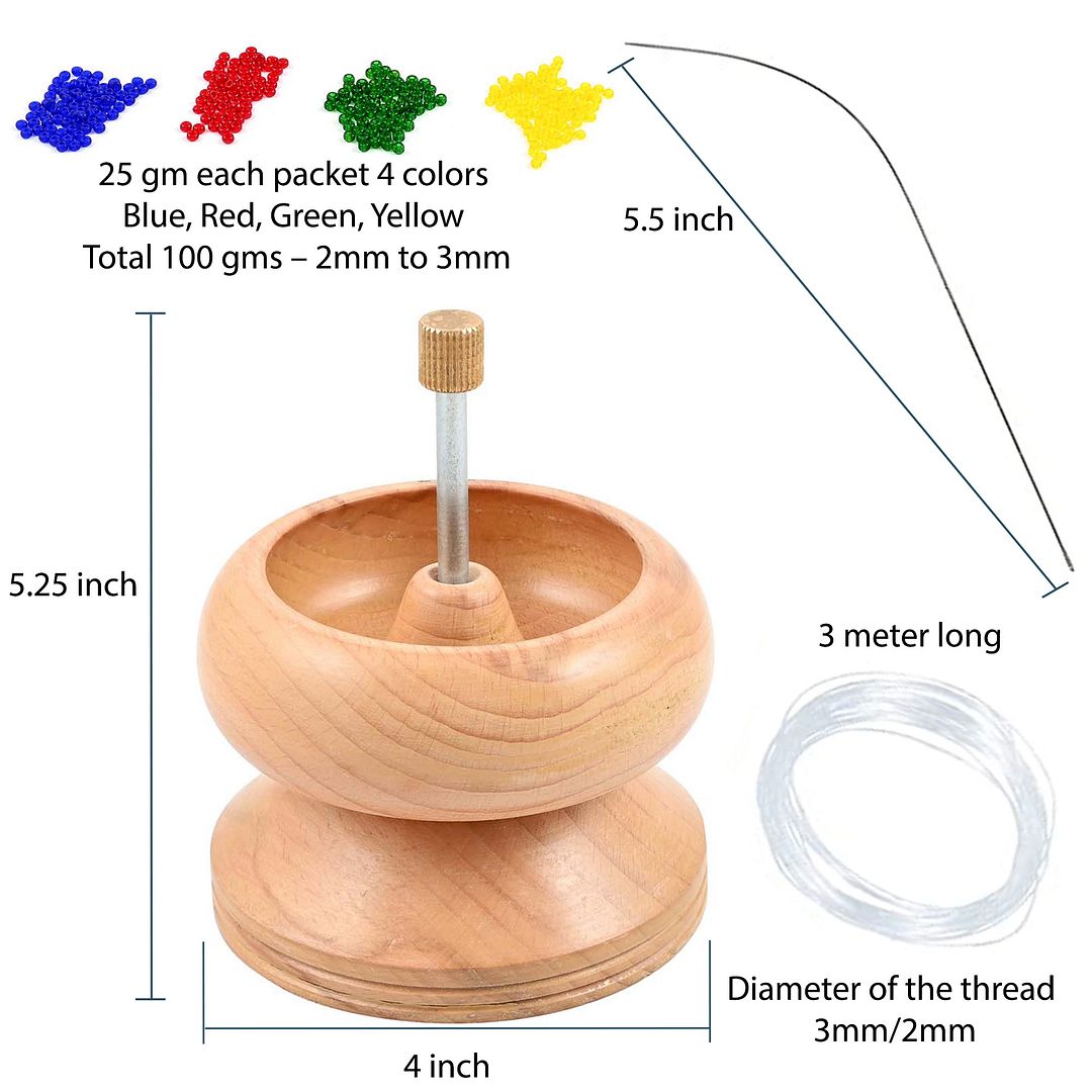 Bead Spinner Kit with 2 Big Eye Needles & Accessories - Picture 23 of 64