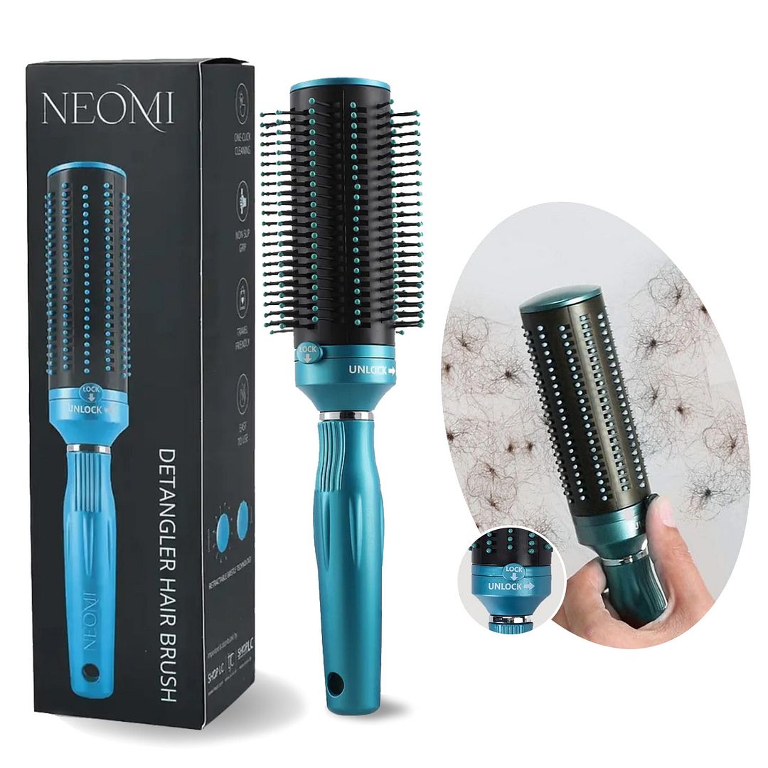 Self Cleaning Hair Brush Comb Round Detangler Hair Brushes for Women