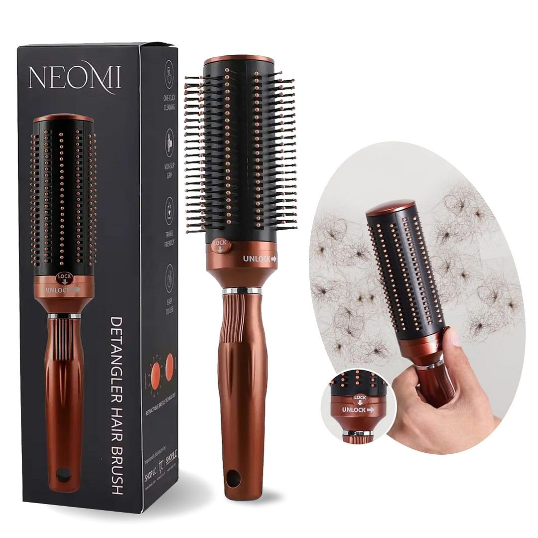 Self Cleaning Hair Brush Comb Round Detangler Hair Brushes for Women