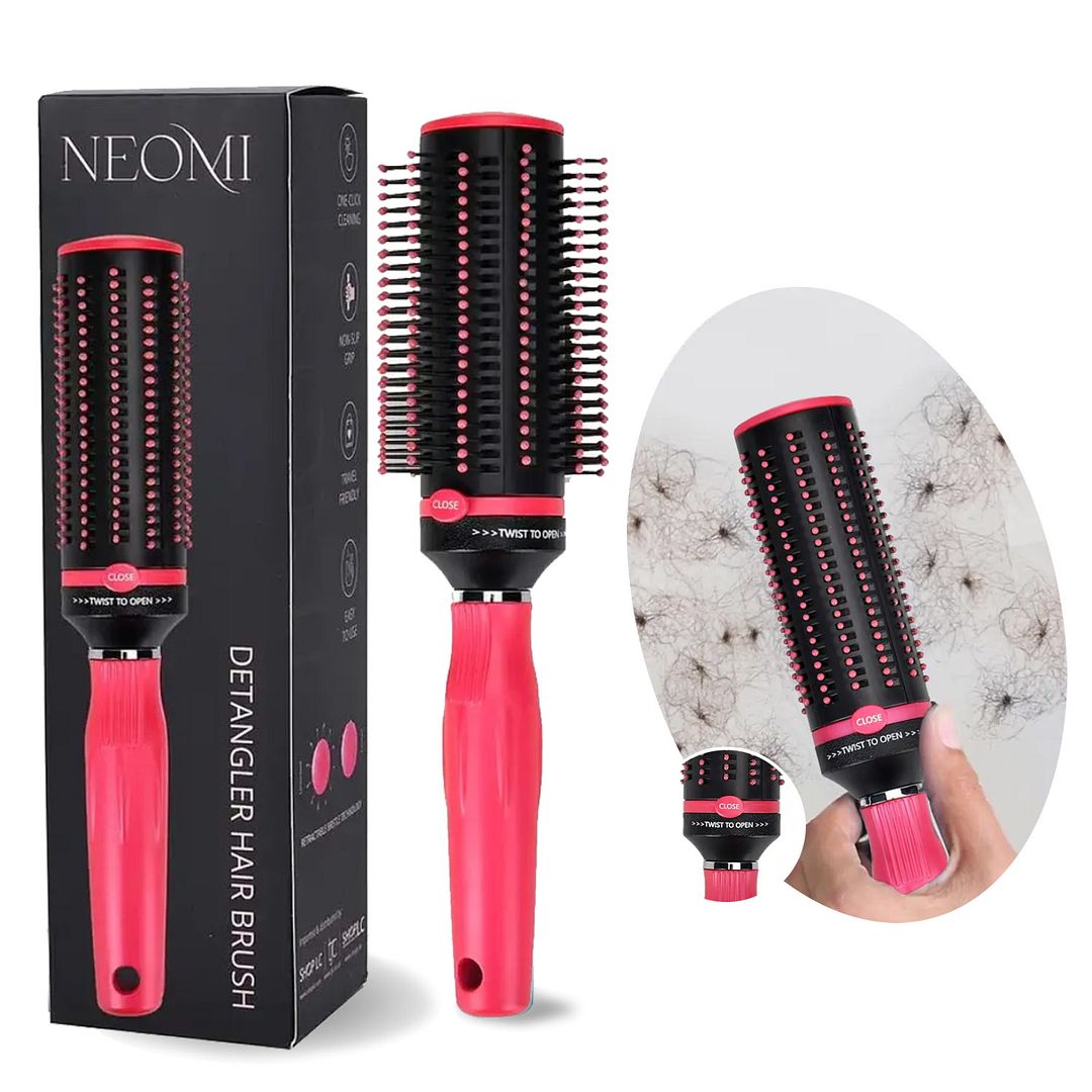 Self Cleaning Hair Brush Comb Round Detangler Hair Brushes for Women