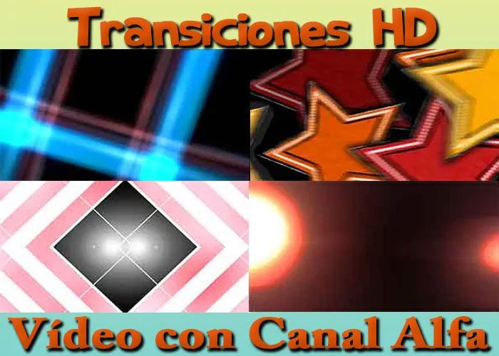 13 Transiciones Vídeo HD con Sonido y Canal Alfa Loops Animados