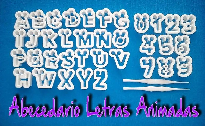 Molde plástico alfabeto abecedario para decorar tortas y fondant