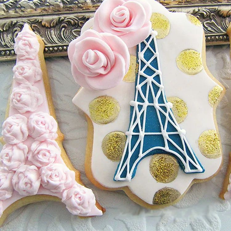 Cortador para galletas vintage y torrel Eiffel decora fondat y tortas