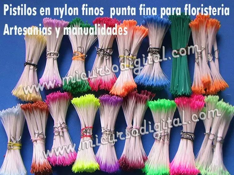 Set Pistilos en nylon para floristeria artificial arreglo floral