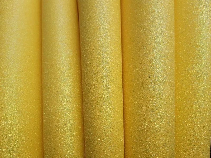 Lámina De Foamy Glitter Escarchado amarillo Pastel Tornasol 1pz