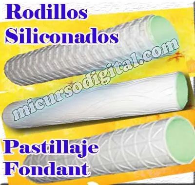 Rodillo siliconado surtidos para texturizar fondant pastillaje