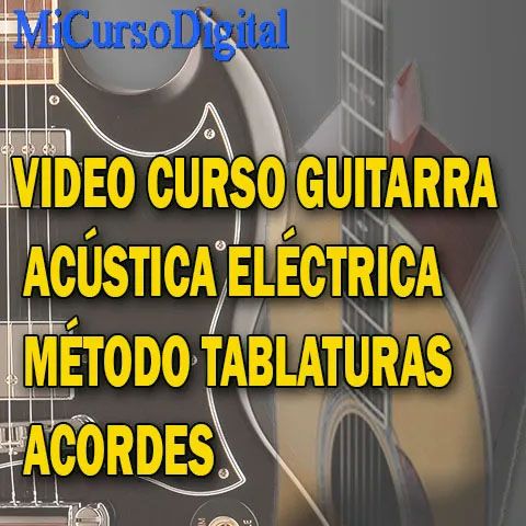 Vídeo curso guitarra acústica eléctrica método tablatura acordes 4 Dvd