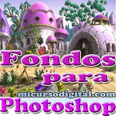 Fondos infantiles paisajes animados photoshop marcos decorativos