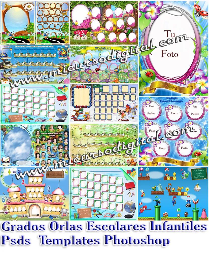 templates psds orlas mosaicos grado plantillas psds Bogota