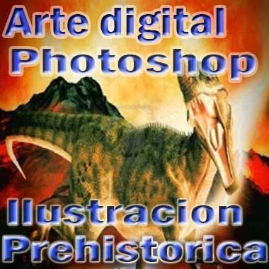 Curso Arte digital Photoshop Dinosaurio ilustraciones con realismo