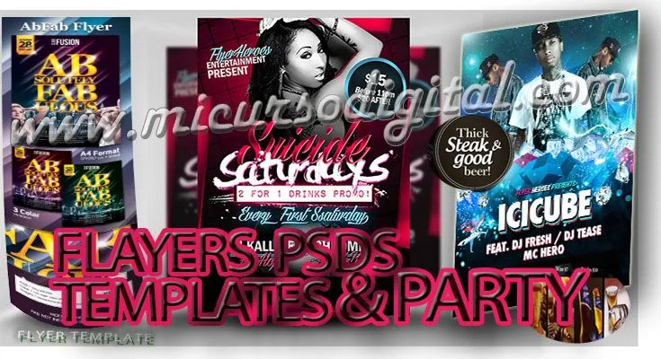 descargar Flayers templates discotecas tarjetas publicidad carteles party