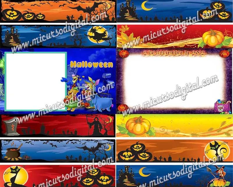 Halloween  Psds Photoshop Templates Montajes Marcos Decorativos marco Halloween