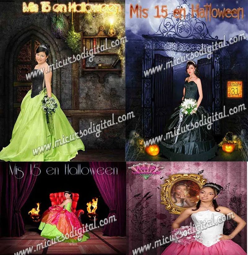  descargar gratis Plantillas Halloween Psds Photoshop  Templates Montajes Marcos Decorativos