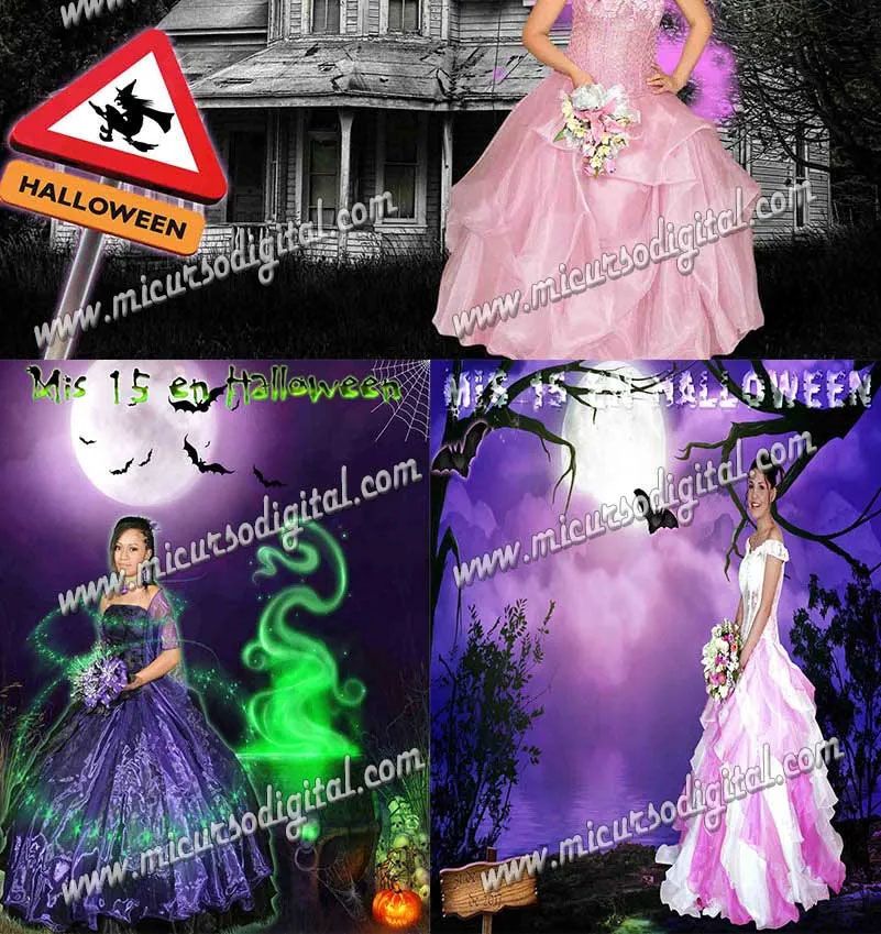 fondos halloween vestidos 15 años pds Retoque Fotográfico marco Halloween Psds Para Photoshop templates halloween