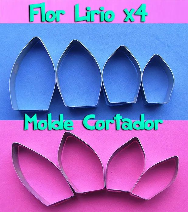 Cortador metálico flor lirio molde marcador para modelado fonda