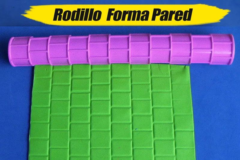 Rodillo Pared Para Repostería Marcador de Fondant Texturizador estaño