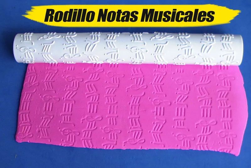 Rodillo Notas musicales Para Repostería Texturizador Marcador papel
