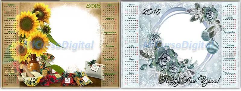 calendario 2015 100% editable con photoshop en capas