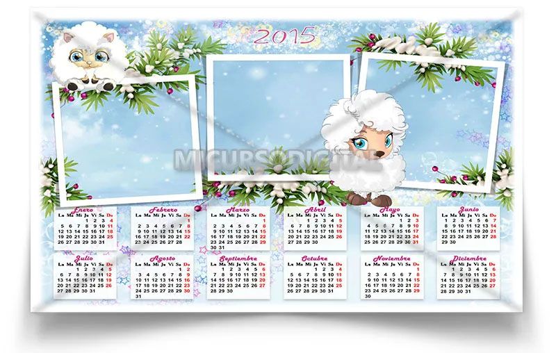 Calendario 2015 año de la oveja calendario chino calendarios psd para imprimir en español e inglés