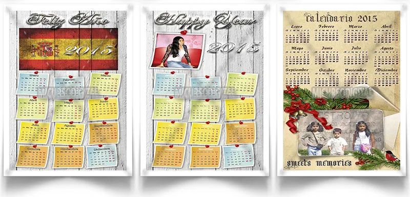 calendarios 2015 png psd para pared listos para imprimir