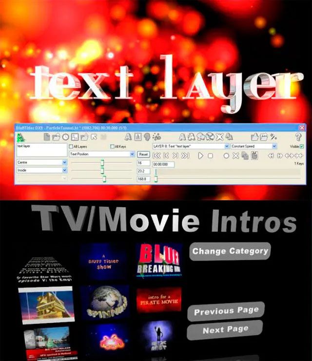 Blufftitler Dx9 Animaciones 3d Texto Efectos para imagenes web Titulo Videos Plantillas 