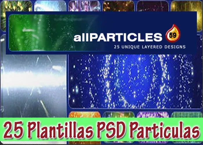 Super Pack de Plantillas de particulas En formato PSD Editables 