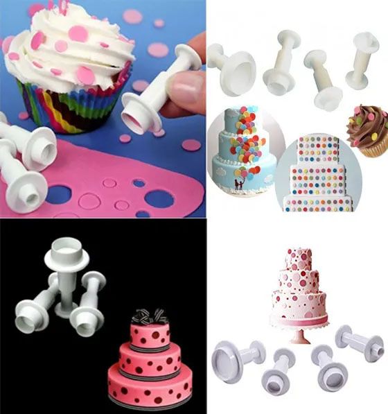 Set Molde Para fondant Cortador de círculos decoración de cupcakes