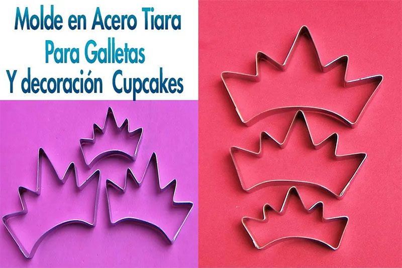 Molde cortador de corona o Tiara para cupcakes y galletas