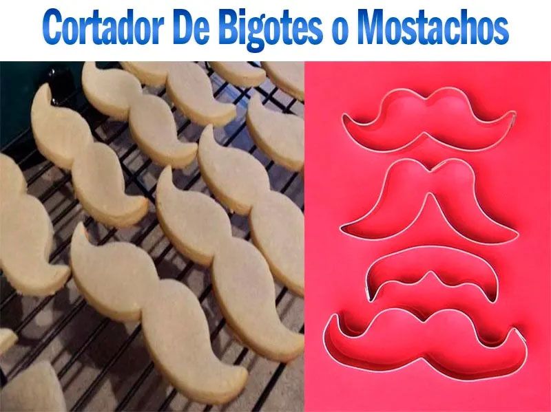 Cortador de galletas Bigotes Mostachos para galletas y pasta moldeable