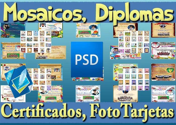 Pack Fotomontajes Graduación Mosaicos Maquetas Diplomas Fototarjetas
