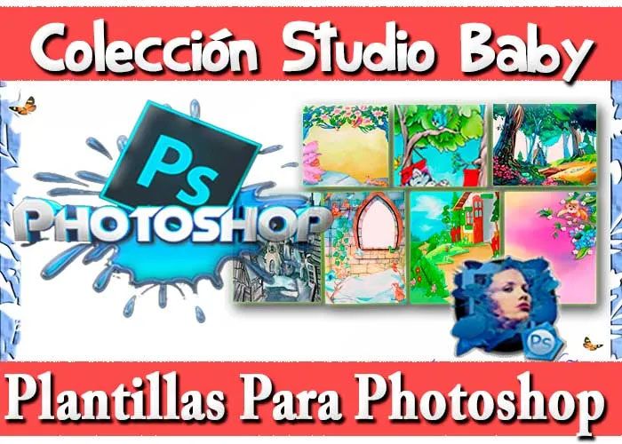 Pack Plantillas Studio baby Plantillas psd photoshop Infantiles 1