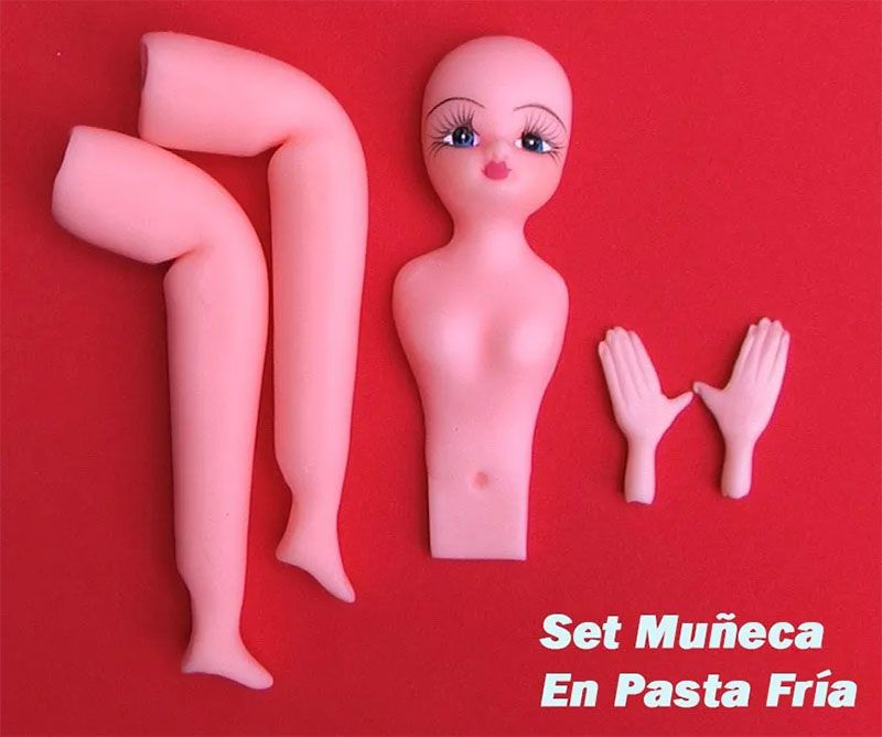 Set Cuerpo de muñecas Busto y piernas figuras de porcelanicrón o pasta
