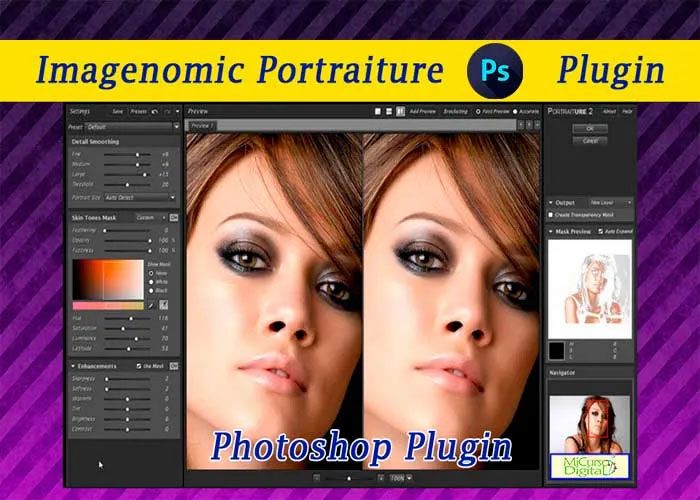 Portraiture plugin para photoshop filter de retoque fotográfico