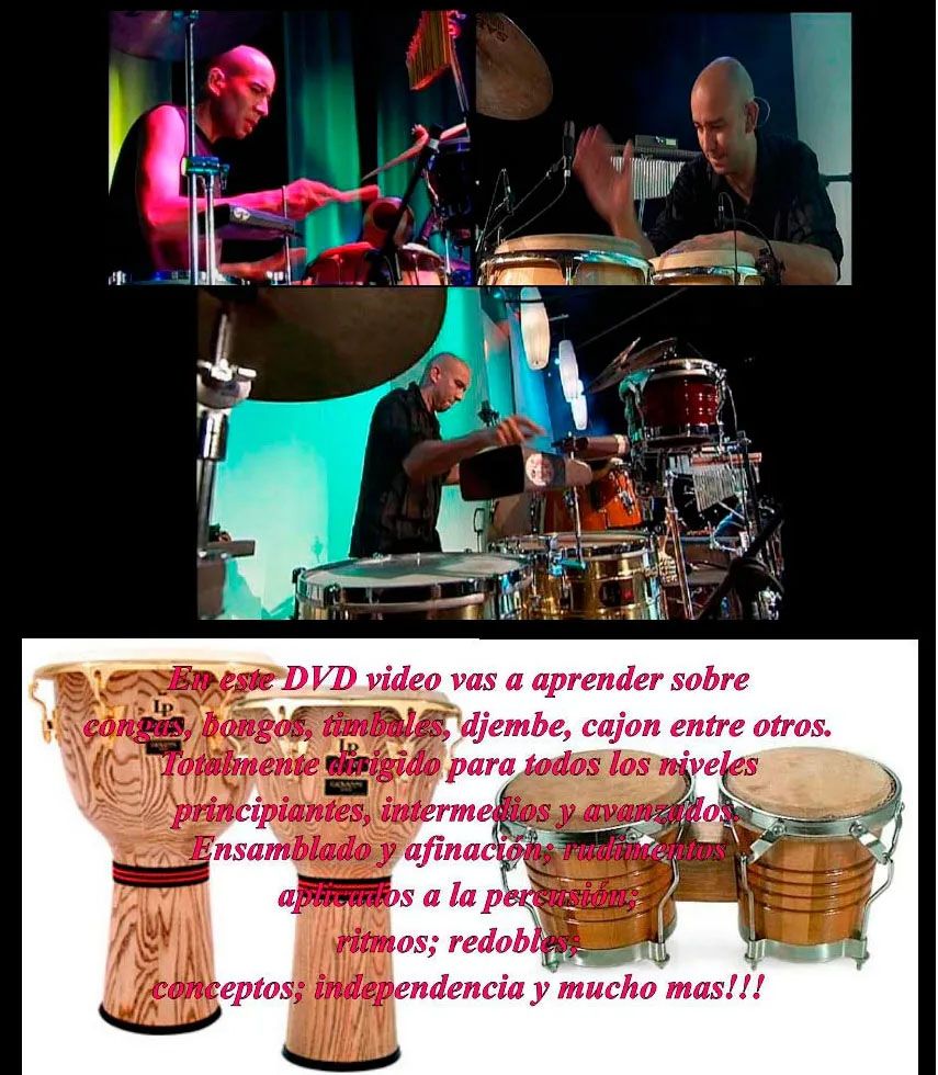 Curso de percusion latina en español dvd