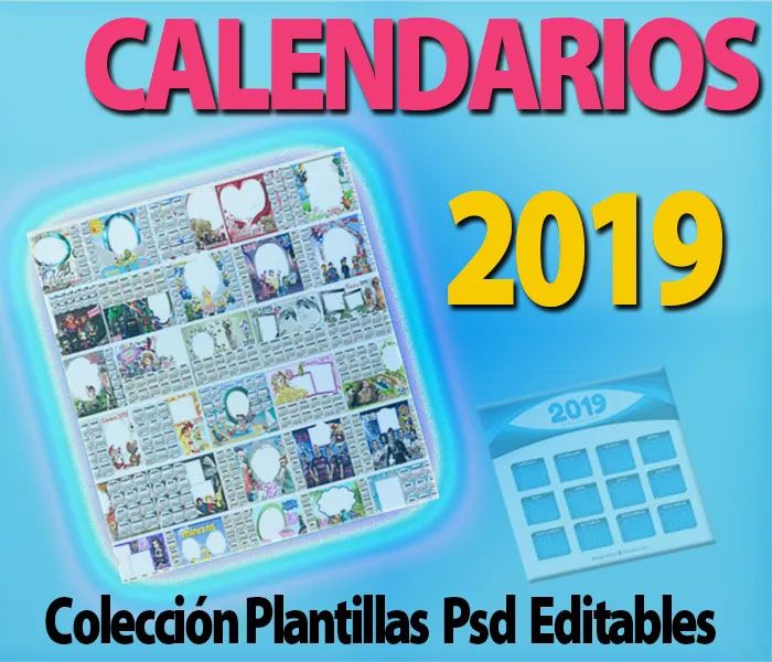 Plantillas Psd Calendarios 2019 Almanaque Templates 