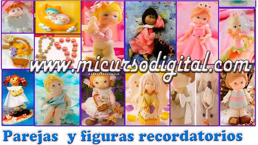 Curso de recuerdos religiosos de angeles y muñecas con porcelanicron  revista pasta fria modelado  