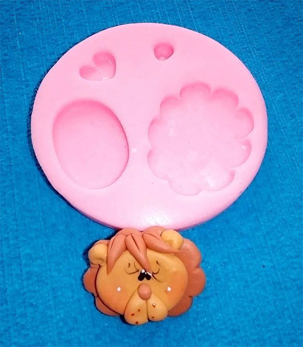 Molde de silicona león animales para decorar pasta fondant y gal