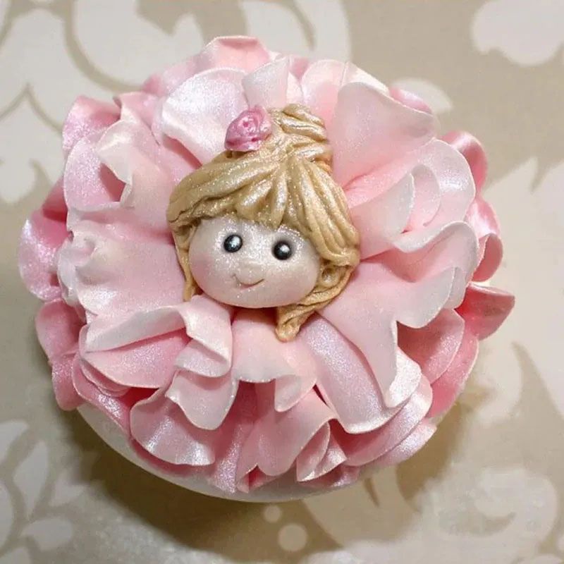 Molde en silicona muñeca bailarina para pastel regalos pasta fría 
