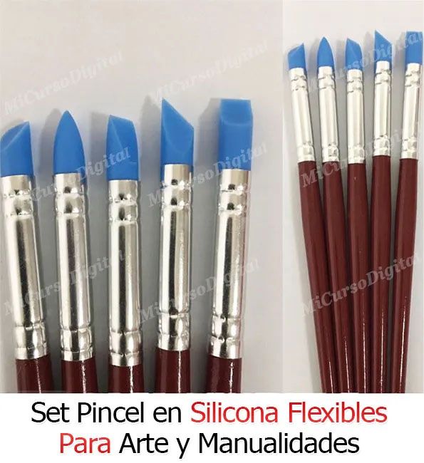 Set Pincel flexibles para modelado de pasta fondant y manualidades