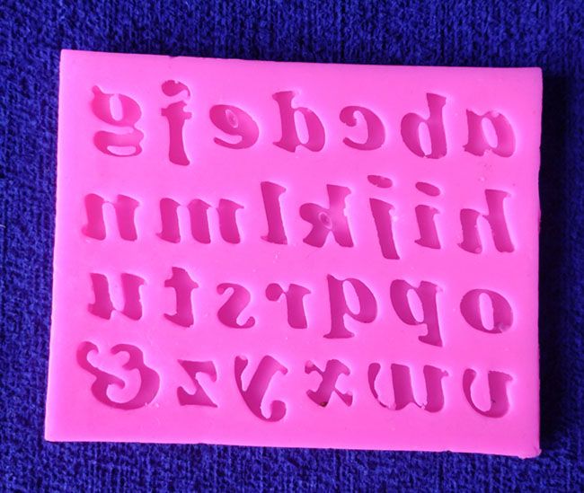 Molde siliconado abecedario alfabeto minúscula letras para manualidad