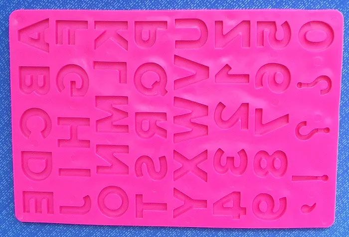 Molde silicona de alfabeto Abecedario 2 cm y Números 2 para tort