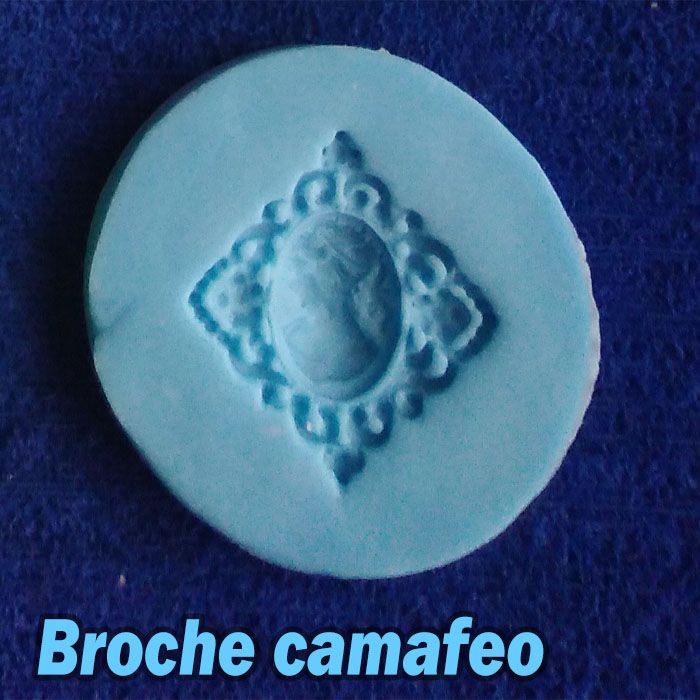 Molde Silicona Marco Camafeo broche Vintage con Arabesco N1